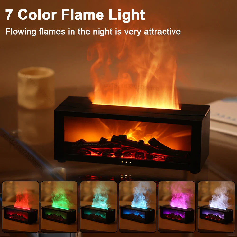 New Flame Aromatherapy Machine Colorful 3D Flame Fireplace Machine