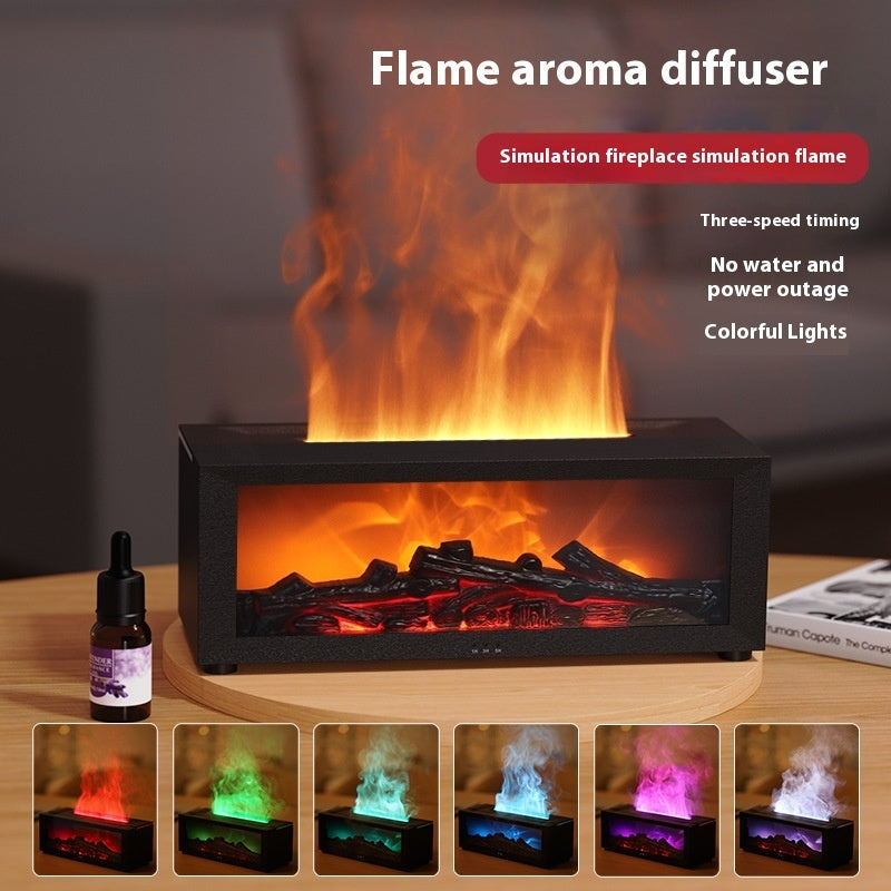 New Flame Aromatherapy Machine Colorful 3D Flame Fireplace Machine