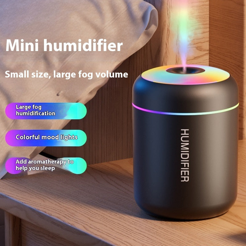Household Car Heavy Fog Mute Small Seven-color Ambience Light Desktop Mini Humidifier Device